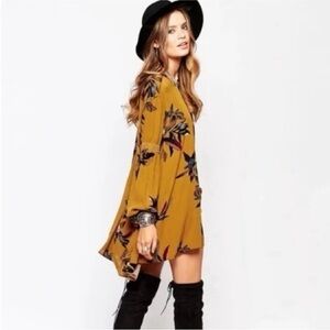 Floral Mustard Dress